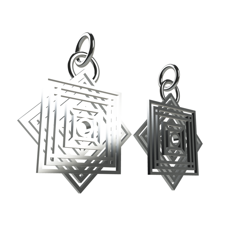 Vortex Pendant Earrings White Light Collection