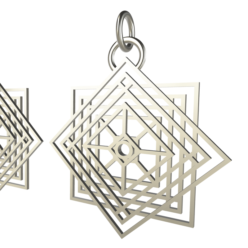Vortex Pendant Earrings White Light Collection
