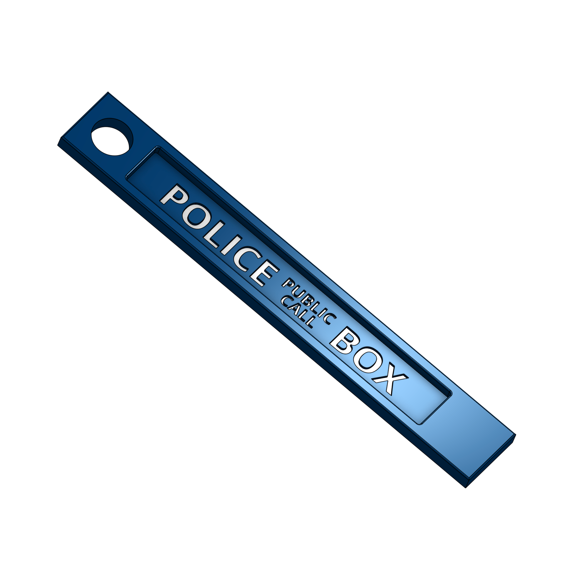Police Public Call Box Pendant - MadManWithAWorkshop