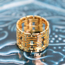 14K Solid Gold Double Happiness Wedding Ring