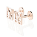 Voronoii Man Raw bronze cufflinks square