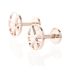 Voronoii Man Raw bronze cufflinks round