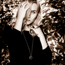 Voronoii silver pendant long