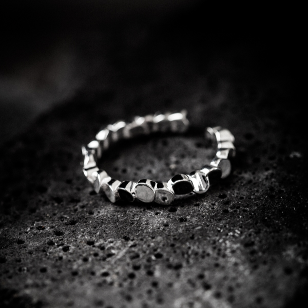 Tubii polished silver ring 17.73mm