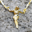 14 Karat Gold Salvador Dali Crucifix Necklace