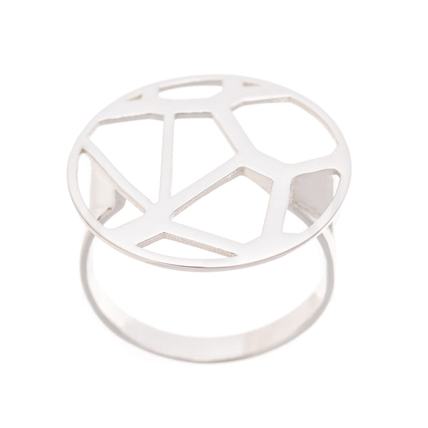 Voronoii silver ring