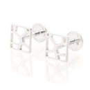 Voronoii Man silver cufflinks square