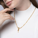 14 Karat Gold Salvador Dali Crucifix Necklace