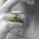 14K Solid Gold Double Happiness Wedding Ring